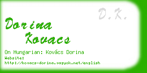 dorina kovacs business card