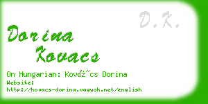 dorina kovacs business card